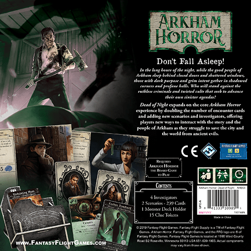 Arkham Horror Dead of Night Expansion Arkham Horror Dead of Night Expansion
