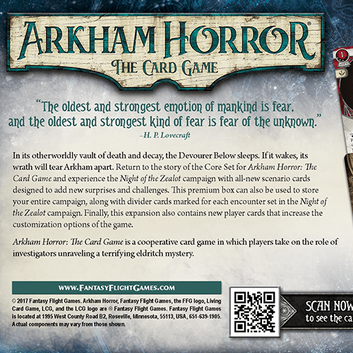 Arkham Horror: The Card Game - Return to the Night of the Zealot Detective Hawk Games Arkham Horror: The Card Game - Return to the Night of the Zealot Detective Hawk Games