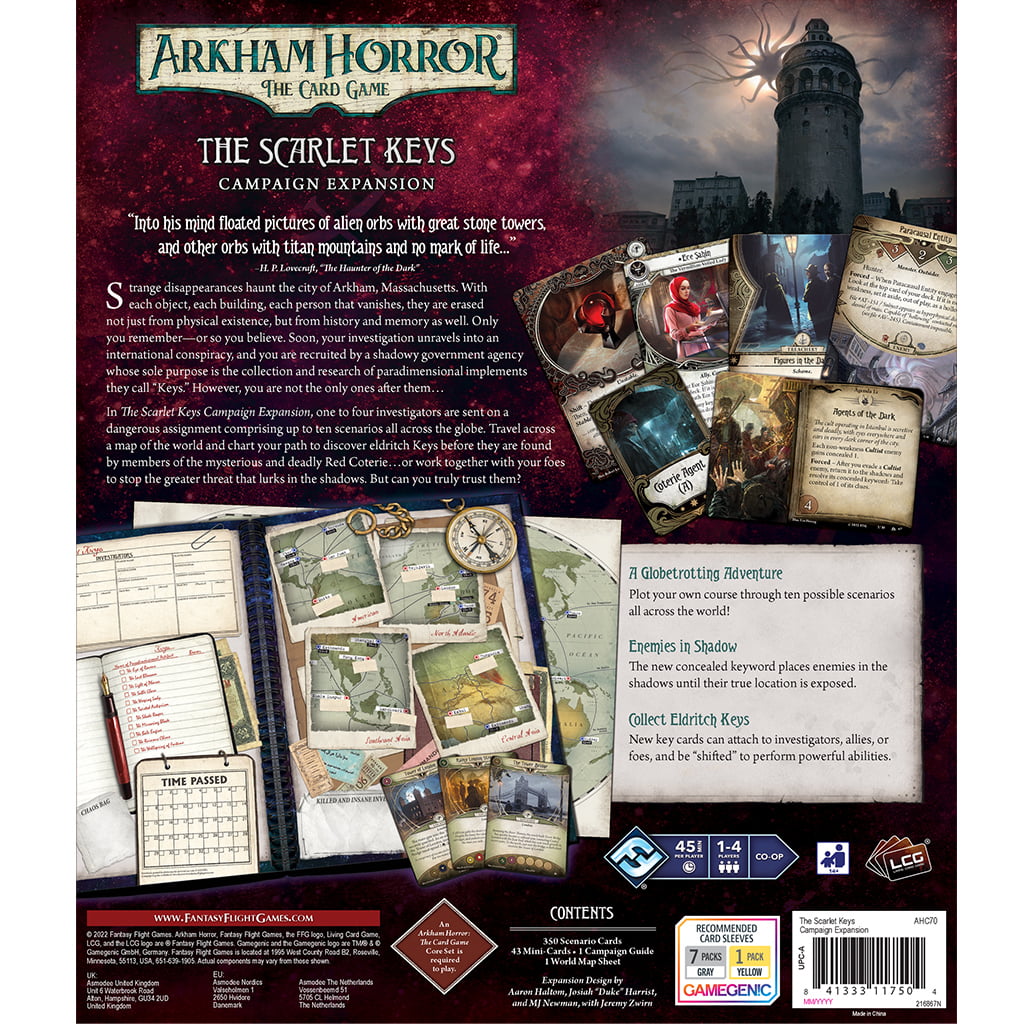 AH LCG: The Scarlet Keys Campaign Expansion Detective Hawk Games AH LCG: The Scarlet Keys Campaign Expansion Detective Hawk Games